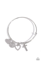 Load image into Gallery viewer, Making It INITIAL Silver Bangle - T