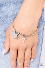 Load image into Gallery viewer, Making It INITIAL Silver Bangle - T