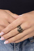 Load image into Gallery viewer, Backyard Beauty Brass Skinny Band Ring