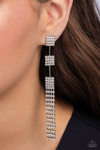 Load image into Gallery viewer, Fiercely Free-Falling White Earrings