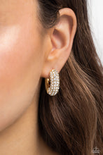 Load image into Gallery viewer, Combustible Confidence Gold Hinged Earrings