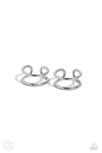 Load image into Gallery viewer, Metallic Moment Silver Cuff Earrings