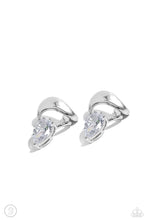 Load image into Gallery viewer, Twisting Teardrop White Cuff Earrings