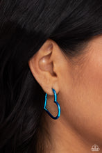Load image into Gallery viewer, Loving Legend Blue Hoop Earrings