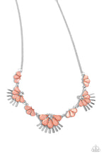 Load image into Gallery viewer, Fluttering Fan Orange Necklace