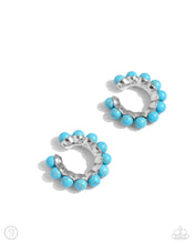 Load image into Gallery viewer, Southwestern Spiral Blue Cuff Earrings