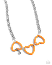 Load image into Gallery viewer, Heart Homage Orange Necklace