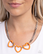 Load image into Gallery viewer, Heart Homage Orange Necklace