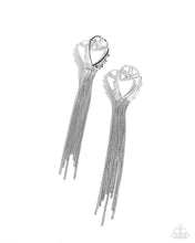 Load image into Gallery viewer, Elongated Effervescence White Earrings