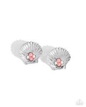 Load image into Gallery viewer, Oyster Opulence Orange Post Earrings