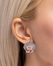 Load image into Gallery viewer, Oyster Opulence Orange Post Earrings