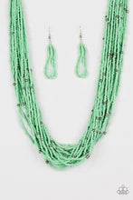 Load image into Gallery viewer, Summer Samba Green Seed Bead Necklace