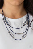 Load image into Gallery viewer, Check Your Cord-inates Blue Necklaces