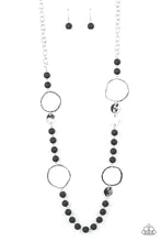 Load image into Gallery viewer, Sea Glass Wanderer Black Necklace