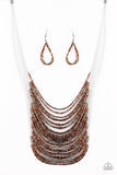 Load image into Gallery viewer, Catwalk Queen Copper Seed Bead Necklace