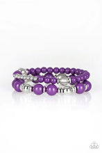 Load image into Gallery viewer, Colorful Collisions Purple Bracelet