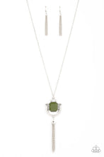 Load image into Gallery viewer, Funky Fringe Green Necklace