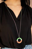Load image into Gallery viewer, Sail Into the Sunset Green Necklace