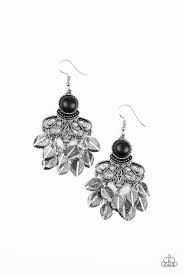 A Bit on the Wildside Black Earrings