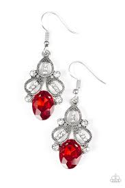 A Crown Pleaser Red Earrings