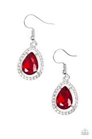 A One Glam Show Red Earrings