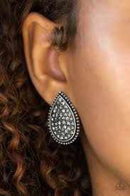 A Run for their Money Silver Post Earrings