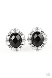 A Spring Wedding Black Post Earrings