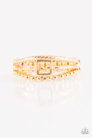 A Square Deal Gold Skinny Band Ring