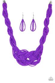 A Standing Ovation Purple Seed Bead Necklace - Angie's $5.00 Bling