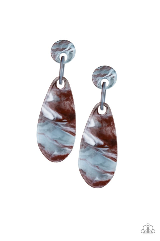 A Haute Commodity Brown Acrylic Earrings - Angie's $5.00 Bling