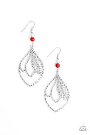 Absolutely Airborne Red Earrings