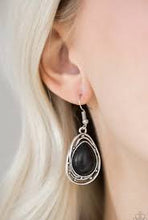 Load image into Gallery viewer, Abstract Anthropology Black Earrings