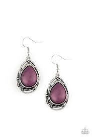 Abstract Anthropology Purple Earrings