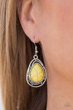 Load image into Gallery viewer, Abstract Anthropology Yellow Earrings