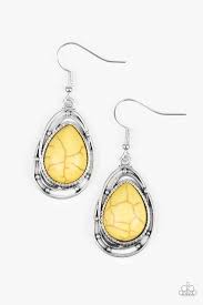 Abstract Anthropology Yellow Earrings