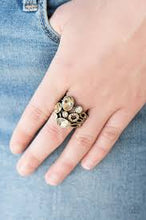 Load image into Gallery viewer, All Glammed Up Brass Ring - Angie&#39;s $5.00 Bling