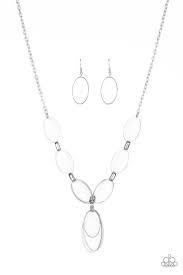 All Oval Town Silver Necklace