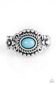All Summer Long Blue Skinny Band Ring - Angie's $5.00 Bling