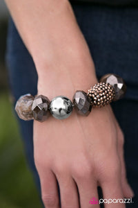 All Cozied Up Brown Blockbuster Bracelet - Angie's $5.00 Bling