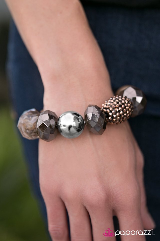 All Cozied Up Brown Blockbuster Bracelet - Angie's $5.00 Bling