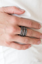 Load image into Gallery viewer, Always On Edge Black Ring - Angie&#39;s $5.00 Bling
