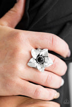 Load image into Gallery viewer, Ask For Flowers Black Ring - Angie&#39;s $5.00 Bling