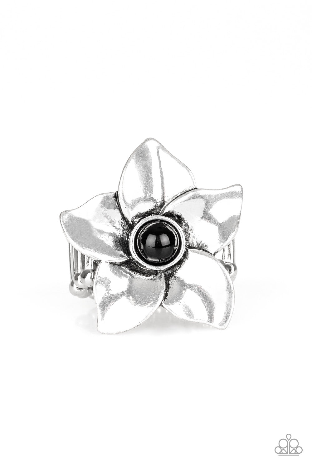 Ask For Flowers Black Ring - Angie's $5.00 Bling
