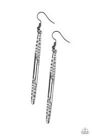 Award Show Attitude Black Earrings