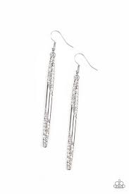 Award Show Attitude White Earrings