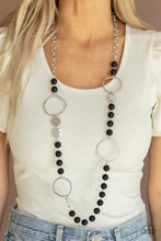 Load image into Gallery viewer, Sea Glass Wanderer Black Necklace