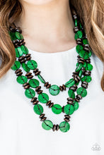 Load image into Gallery viewer, Key West Walkabout Green Wood Necklace