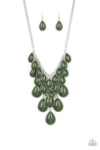 Load image into Gallery viewer, Shop Till You Teardrop Green Necklace