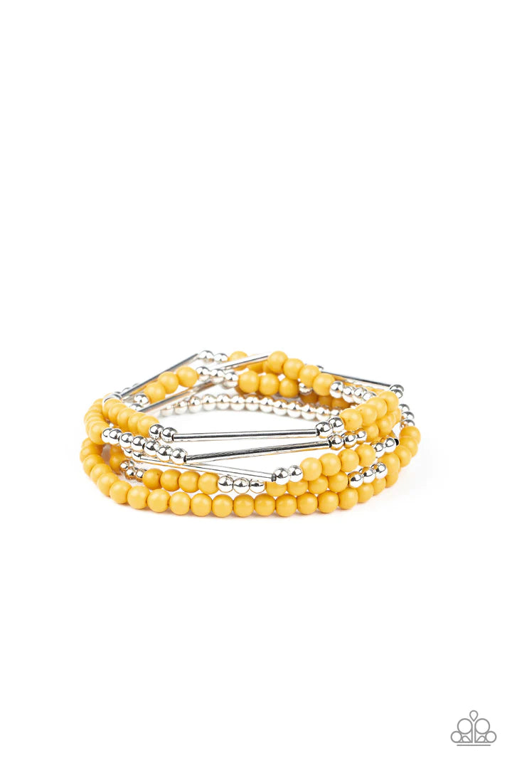 Bead Between the Lines Yellow Bracelet