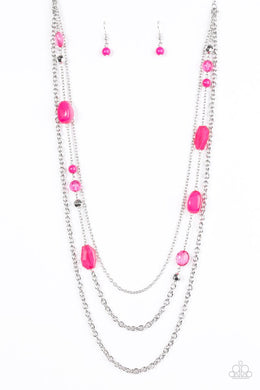 Belize It Or Not Pink Necklace